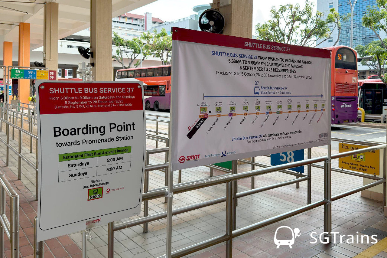 Commuters affected by the CCL late openings on weekends can use the shuttle bus services that will be provided